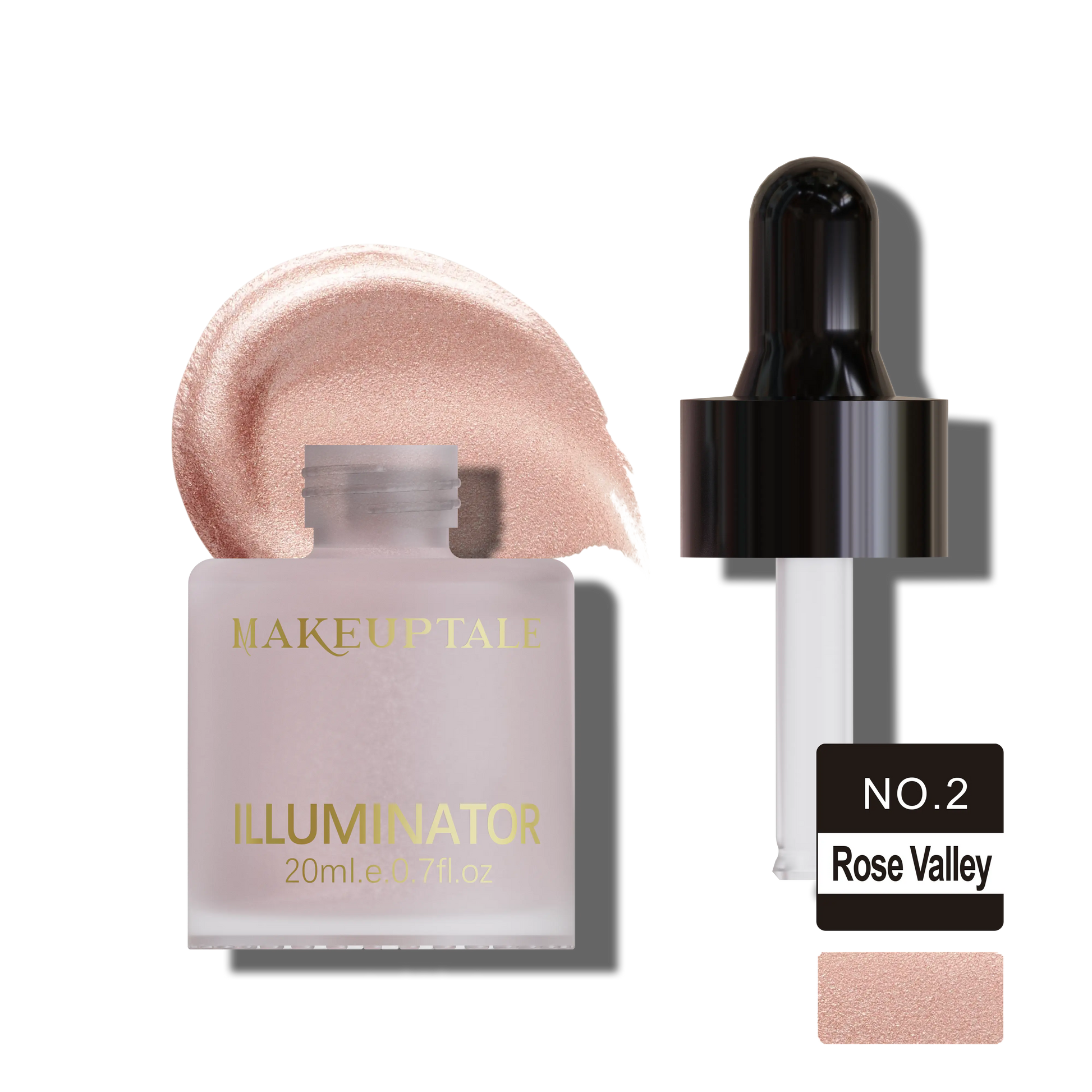 Shimmering gold illuminator for a radiant glow roseValley illuminator makeuptale