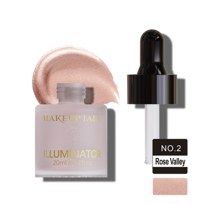 Shimmering gold illuminator for a radiant glow roseValley illuminator makeuptale